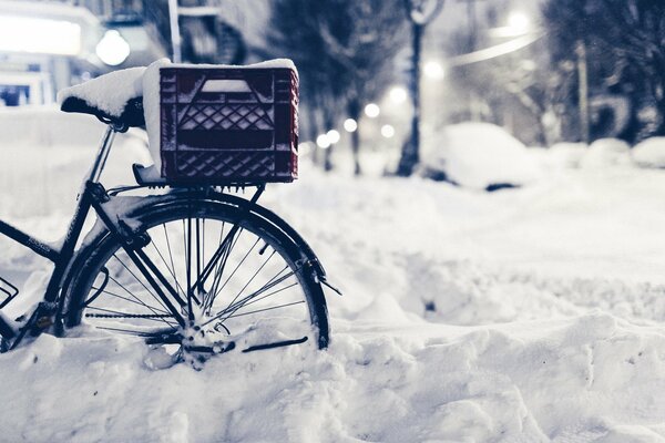 Winter Straße Fahrrad