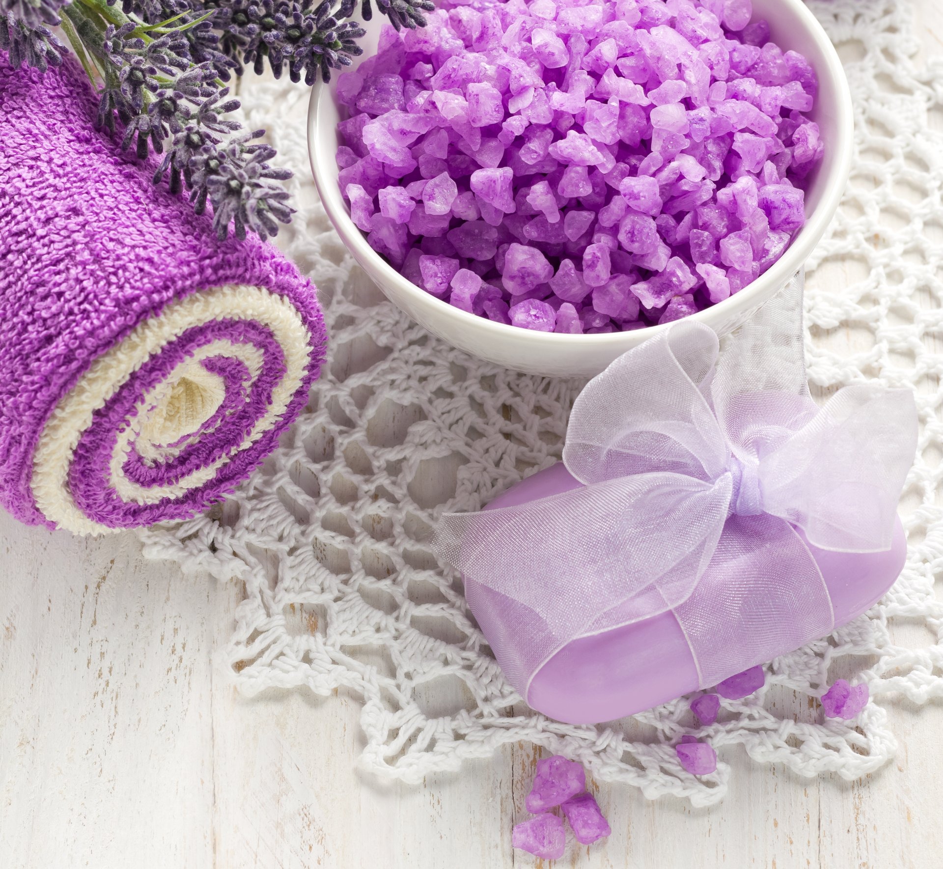 spa sapone lavanda sale relax fiori naturale sale da bagno tazza asciugamano