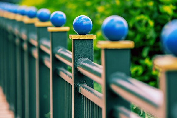 Garde-corps sur le pont. Photo macro