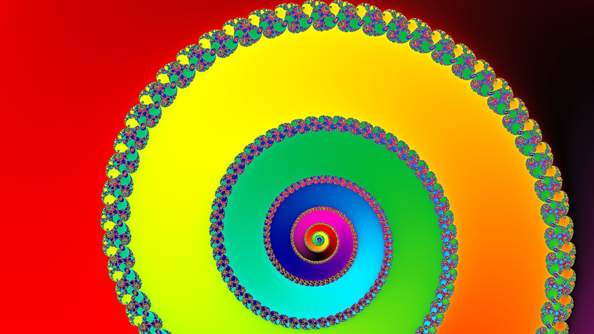 light flowers spiral pattern rainbow