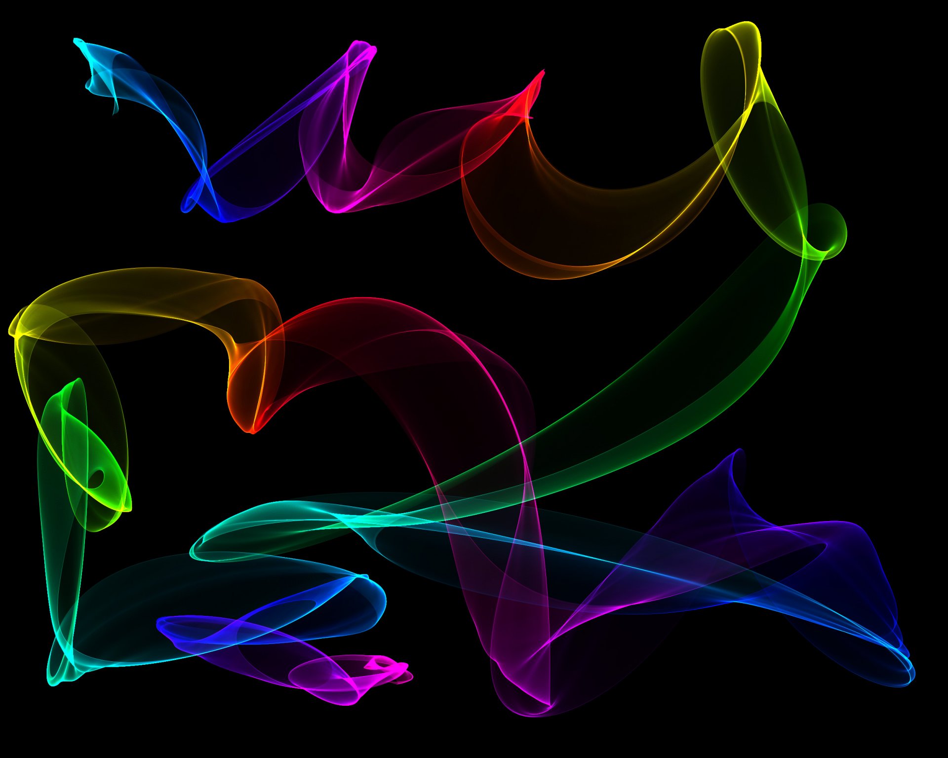 abstract fractal neon color