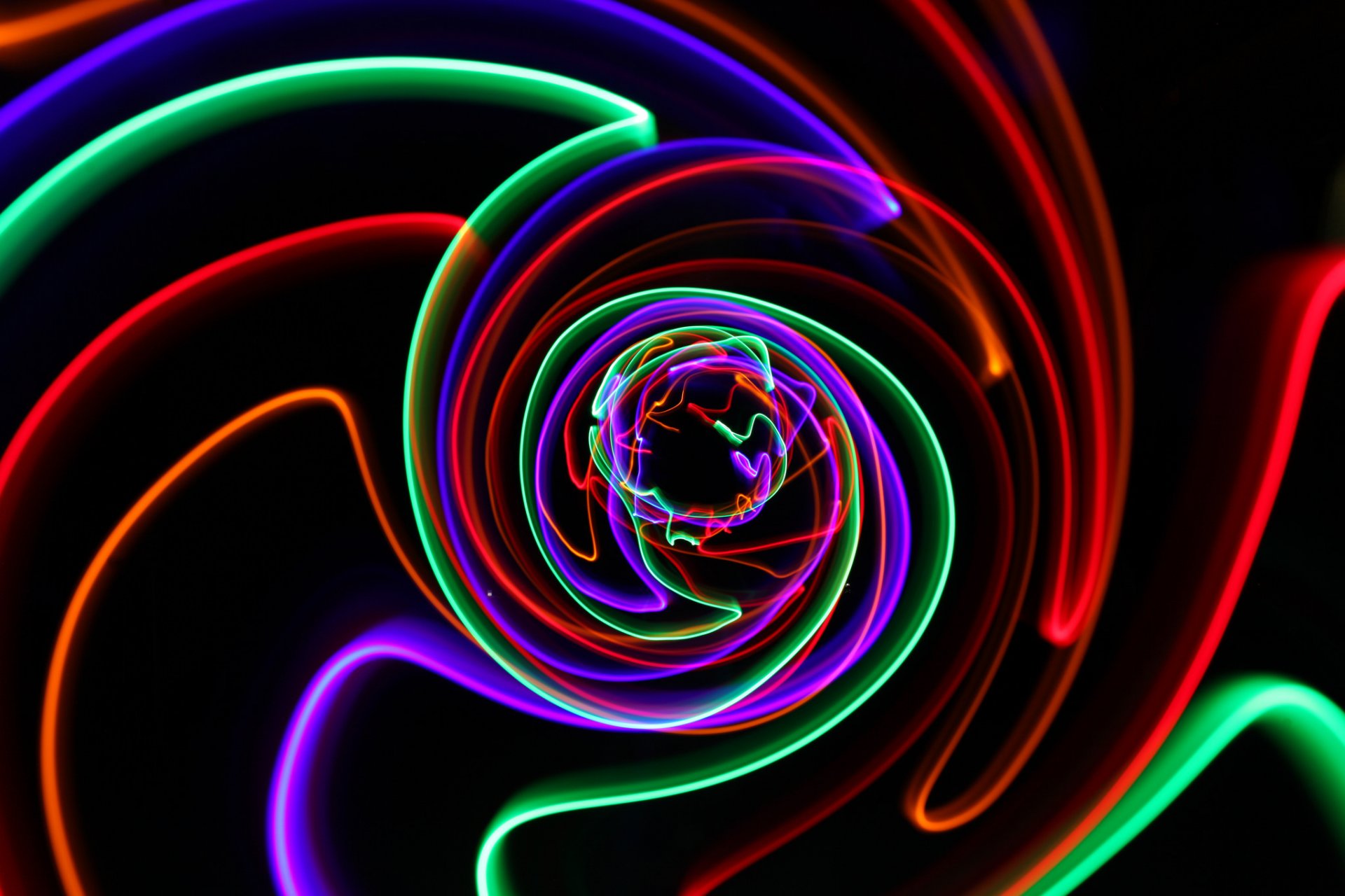 lumière couleur rayons lumières piste spirale lignes