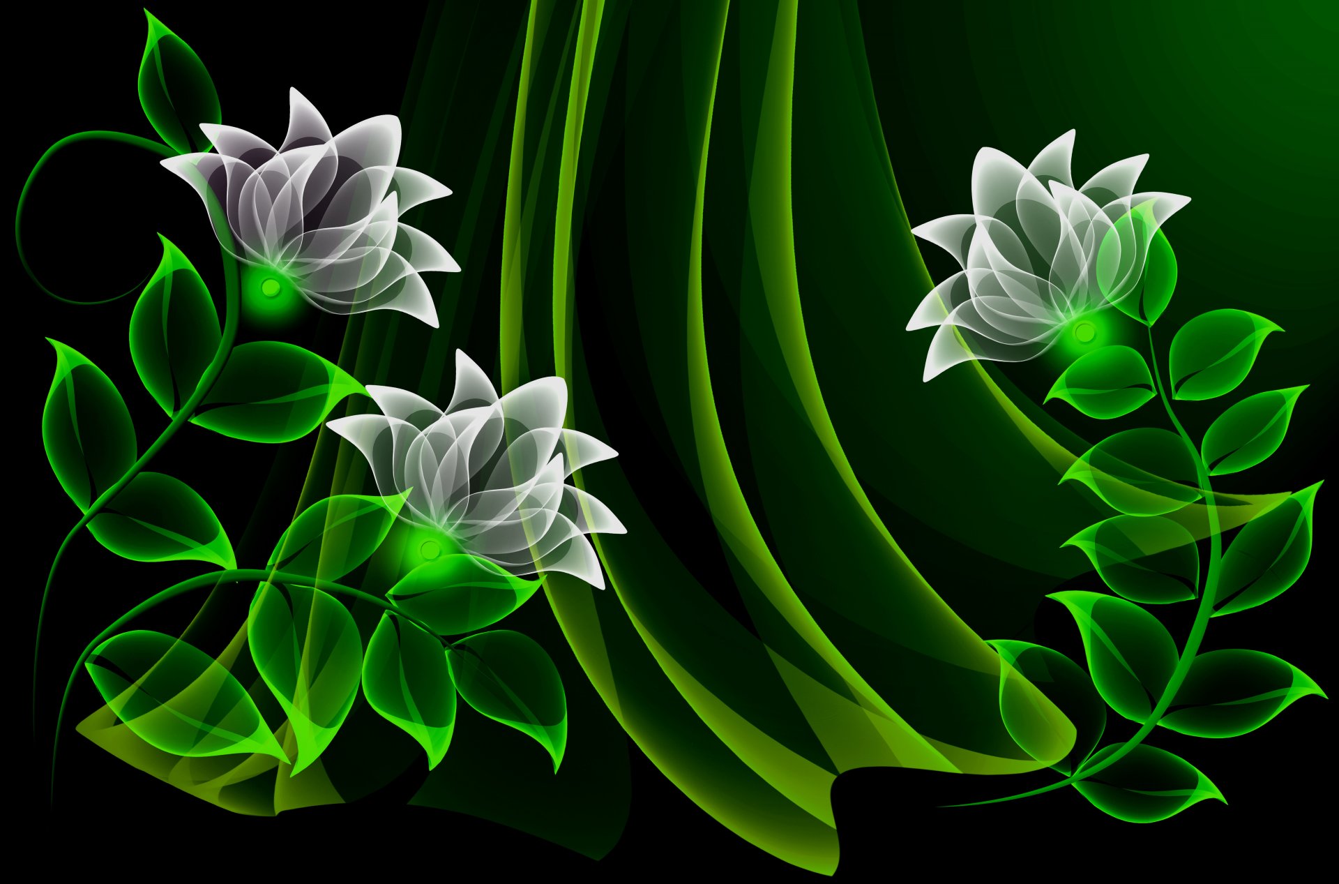 neon blumen vektor hintergrund neon