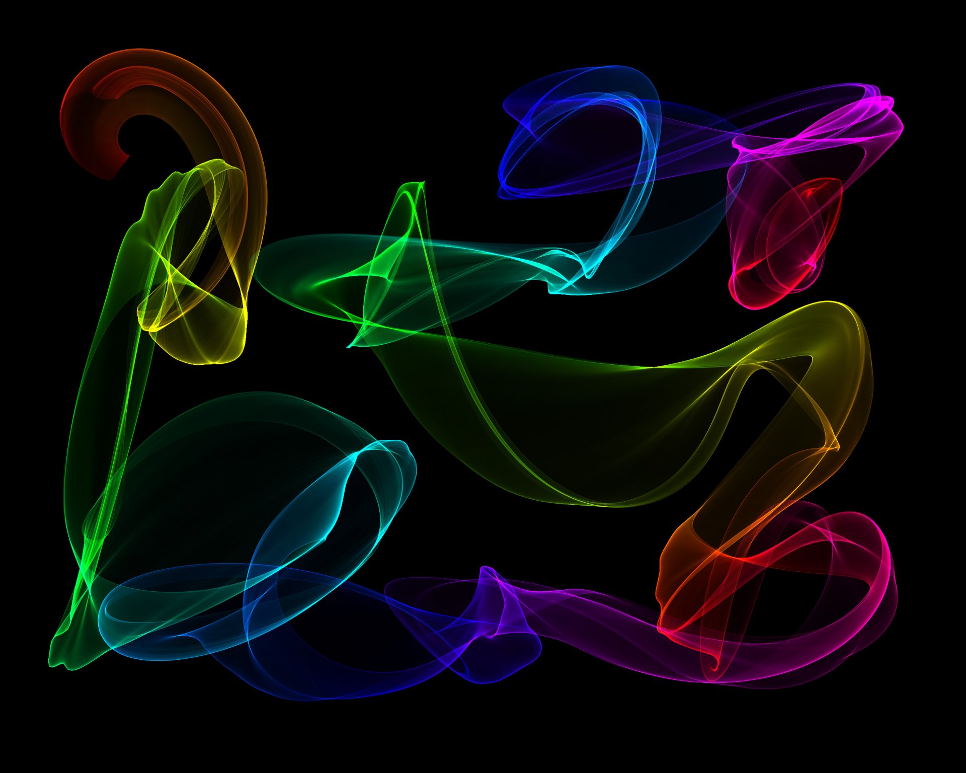 abstract fractal neon color