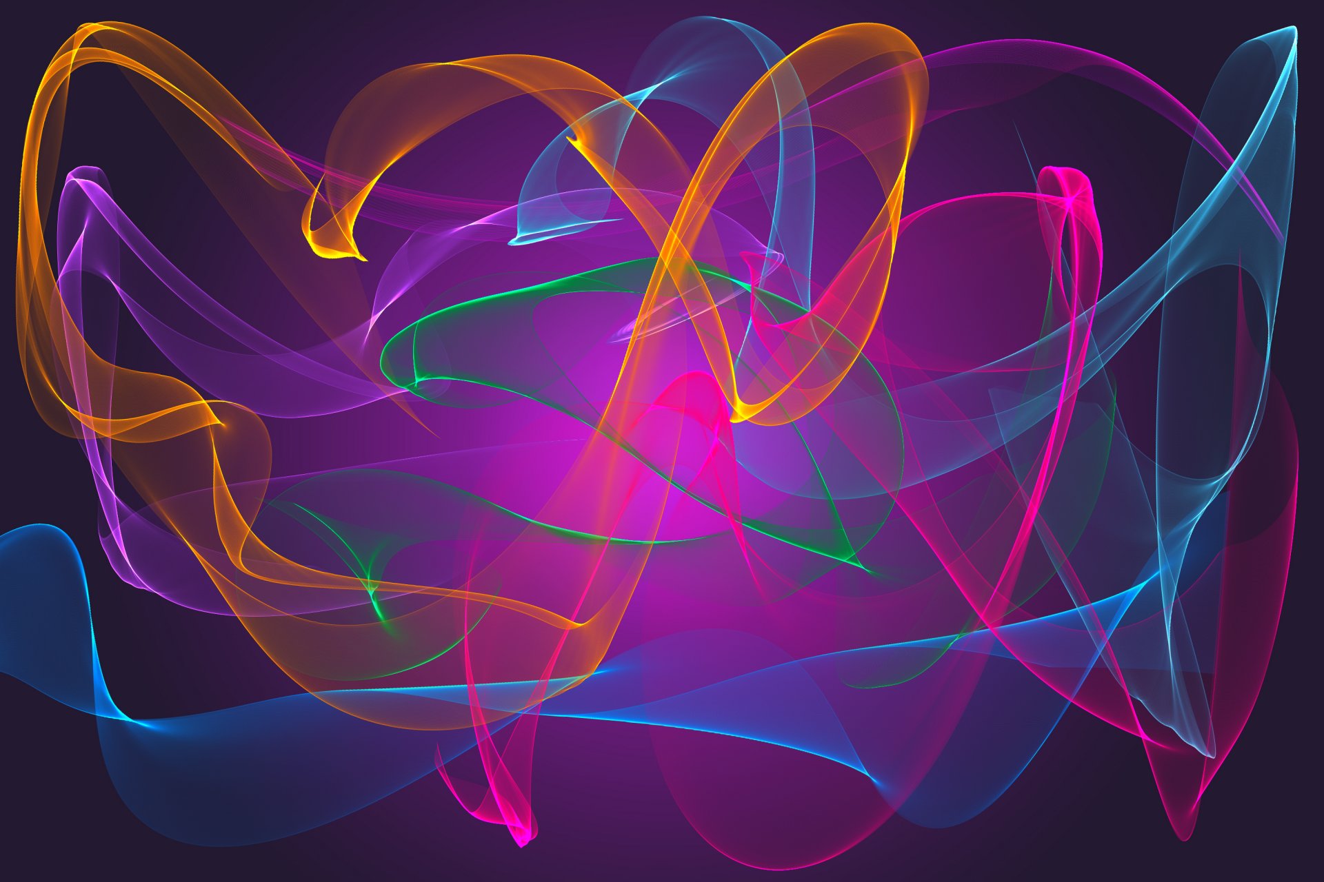 abstract fractal neon color