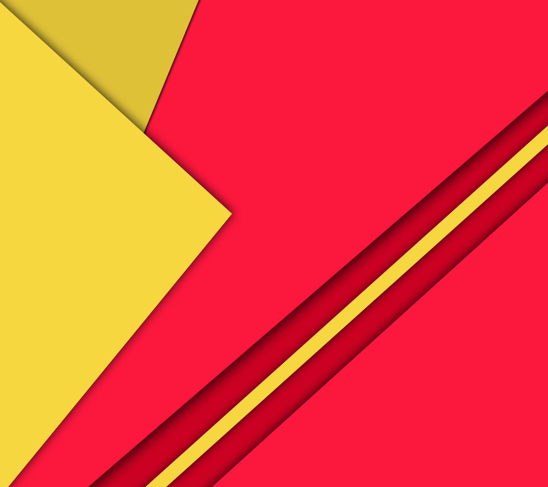 android 5.0 lollipop material diseño líneas abstracciones triángulos esquinas rojo amarillo