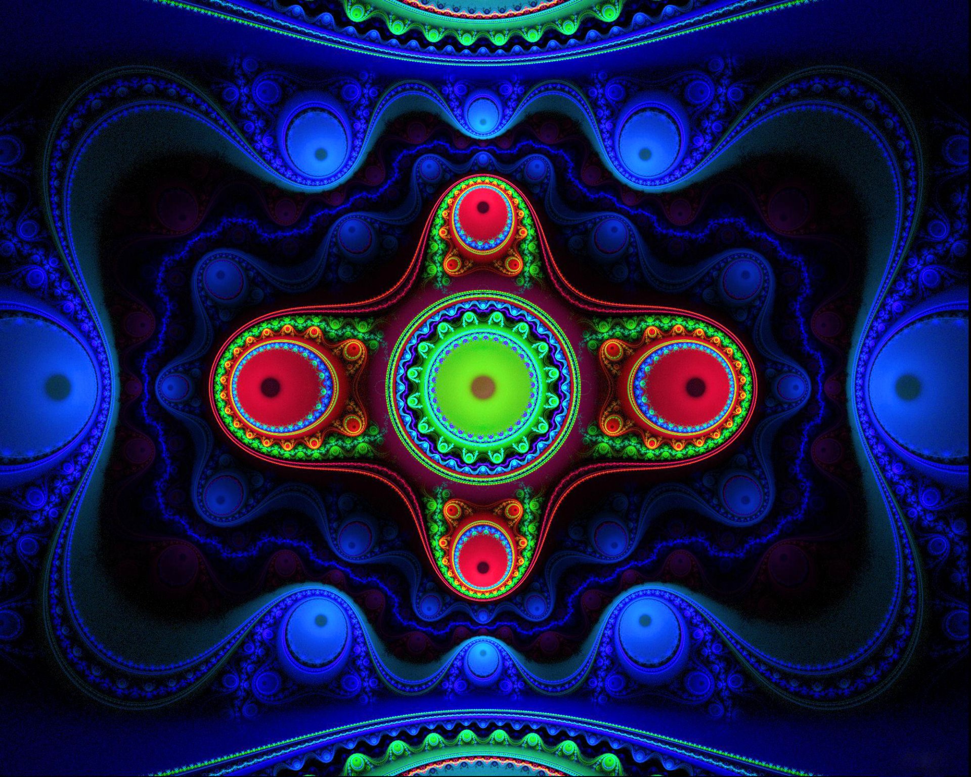 light flowers pattern symmetry fractal twilight