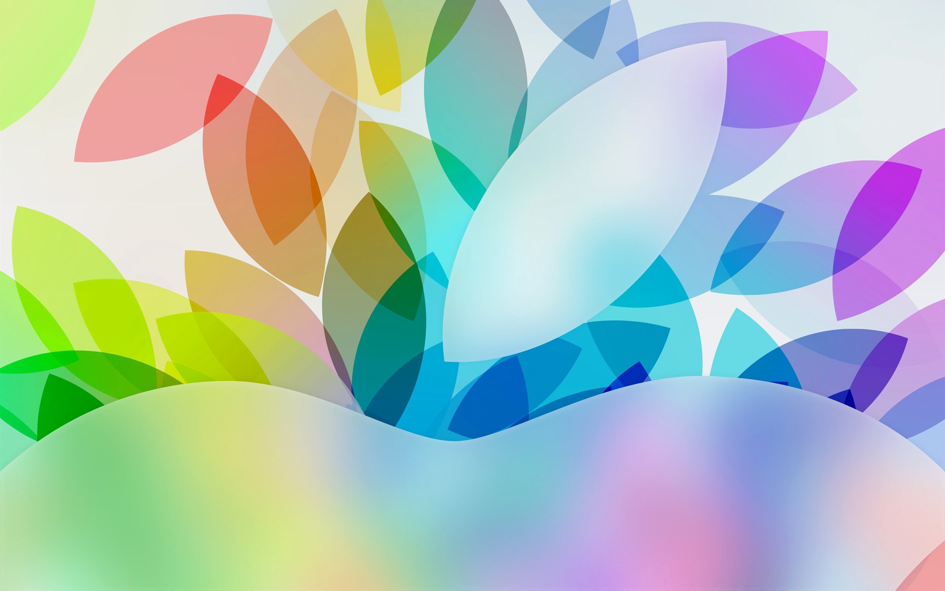 apple hi-tech leaves flowers pattern