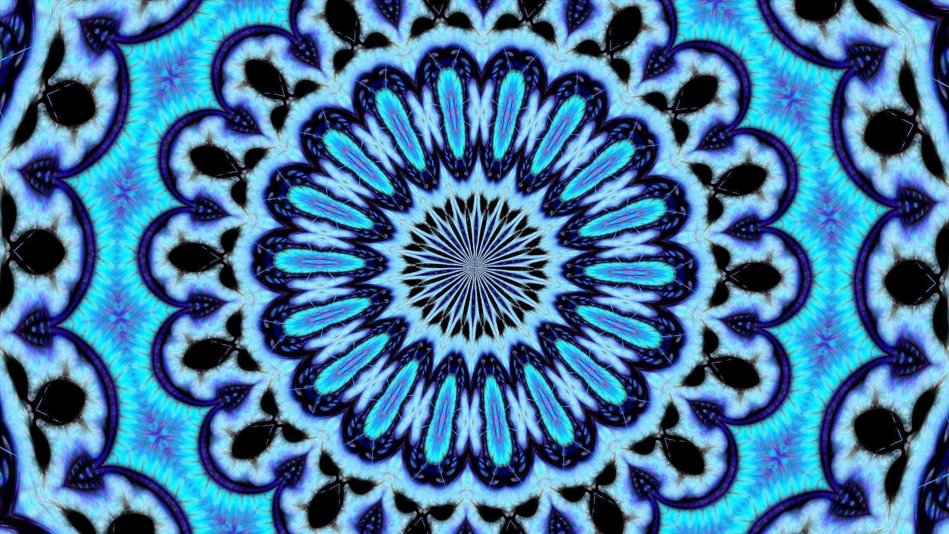 kreise kurven psychedelisch blau