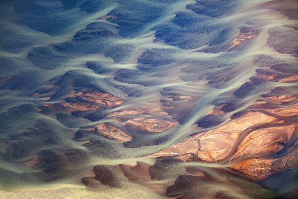 El paisaje abstracto de los volcanes de Islandia