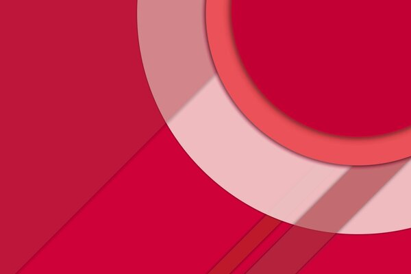 Red background. Circles and lines