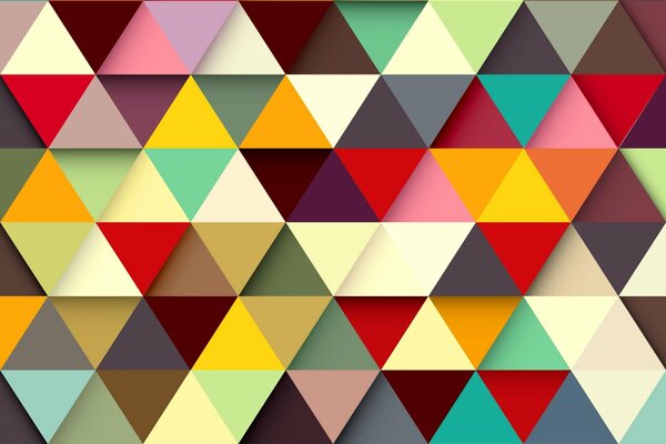 Kolorowa abstrakcja, wiele trójkątów