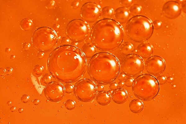 Bubbles on an orange background