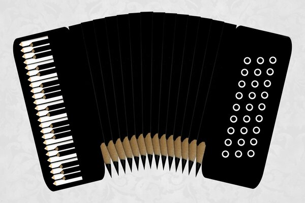 Black pencils are laid out in the form of an accordion