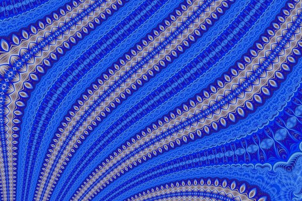 Canvas of patterns on a blue background