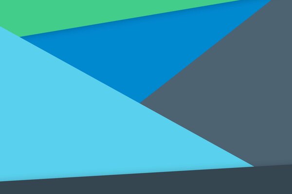 Blue and green triangles in lollipop