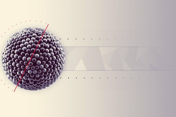 Imagen abstracta de la bola y la línea