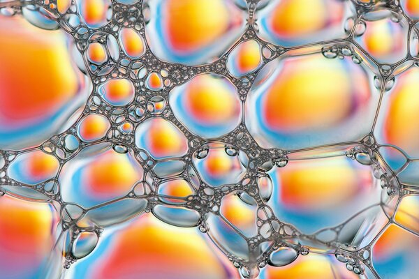 Shiny bubbles filled with liquid