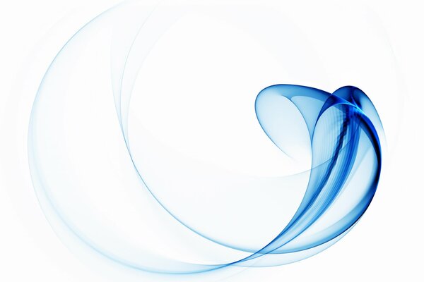 Blue wave on a white background