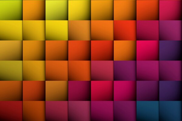 Colored squares of different shades