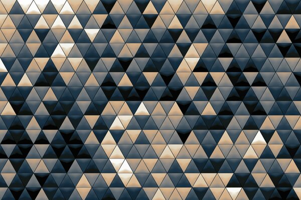 Mosaic of triangles in pastel dark colors