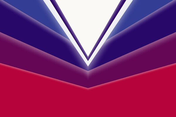 Astrazione di triangoli e angoli di bianco rosso blu e viola