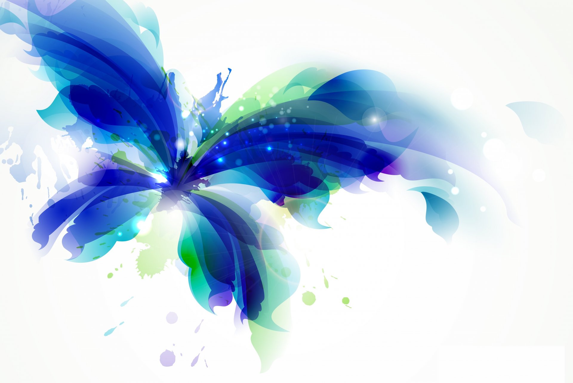 abstract butterfly flowers paint background