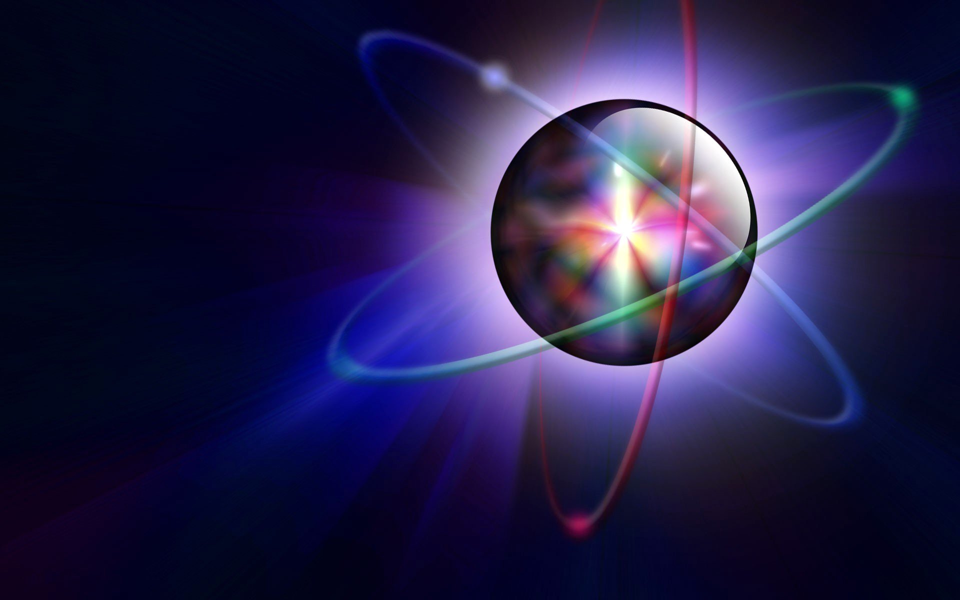 свет цвет шар атом орбита электрон