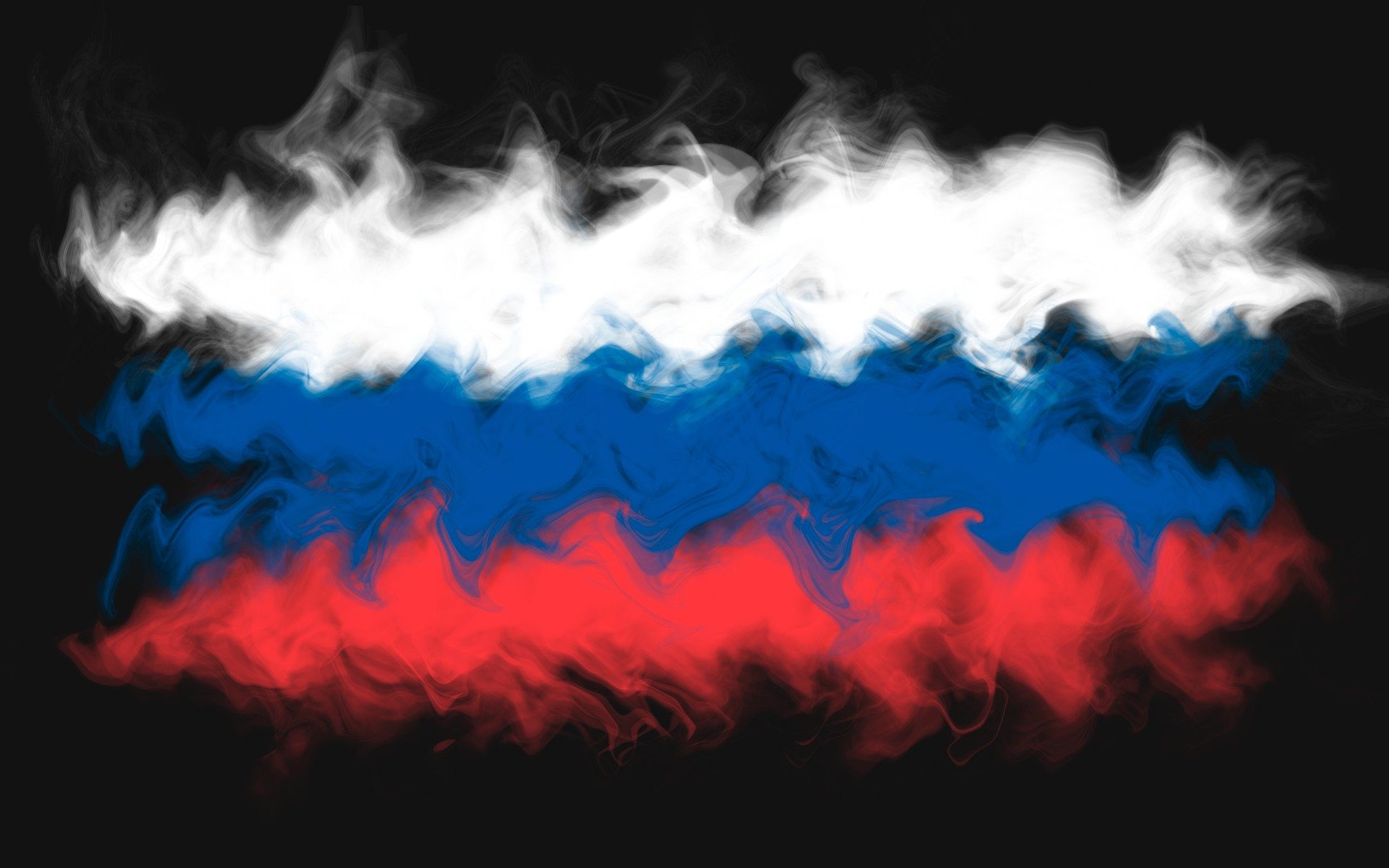 rusia bandera humo tricolor abstracción