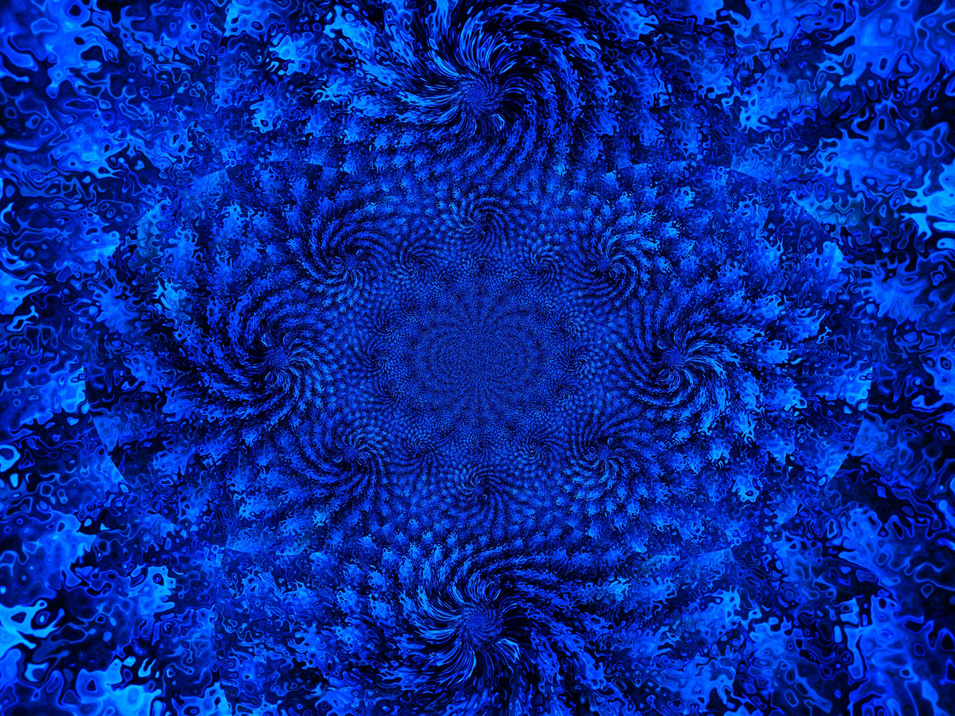 abstract fantasy water spray curls pattern blue background