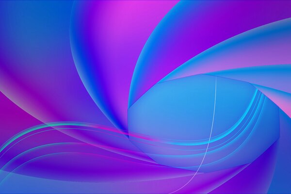 Multicolored spirals on a blue background