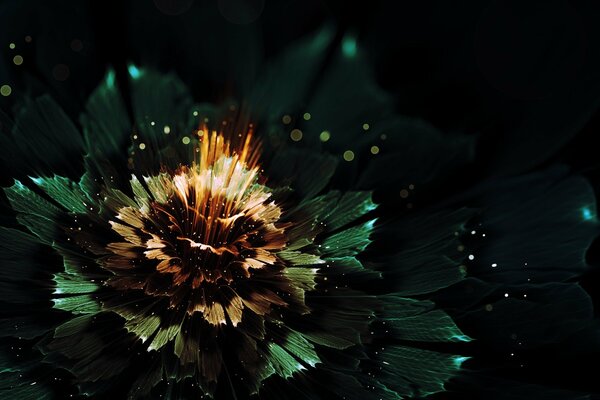 3d image of a dark flower
