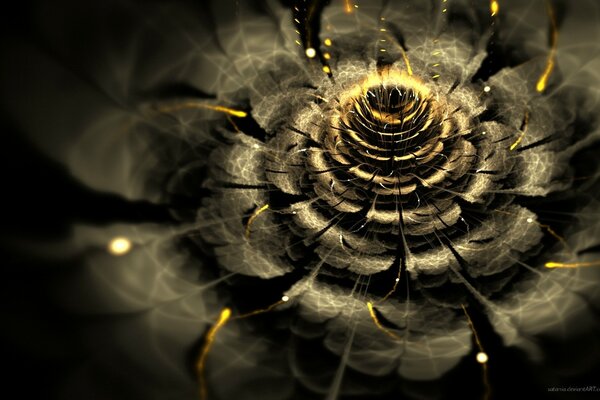 Fond d écran de fleur dans les graphiques 3D
