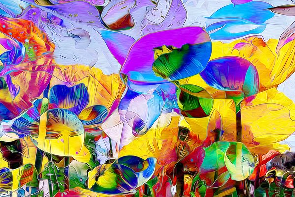 Pétalos de flores de colores interesantes