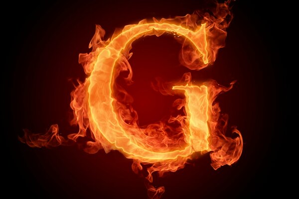 Una de las letras del alfabeto de fuego