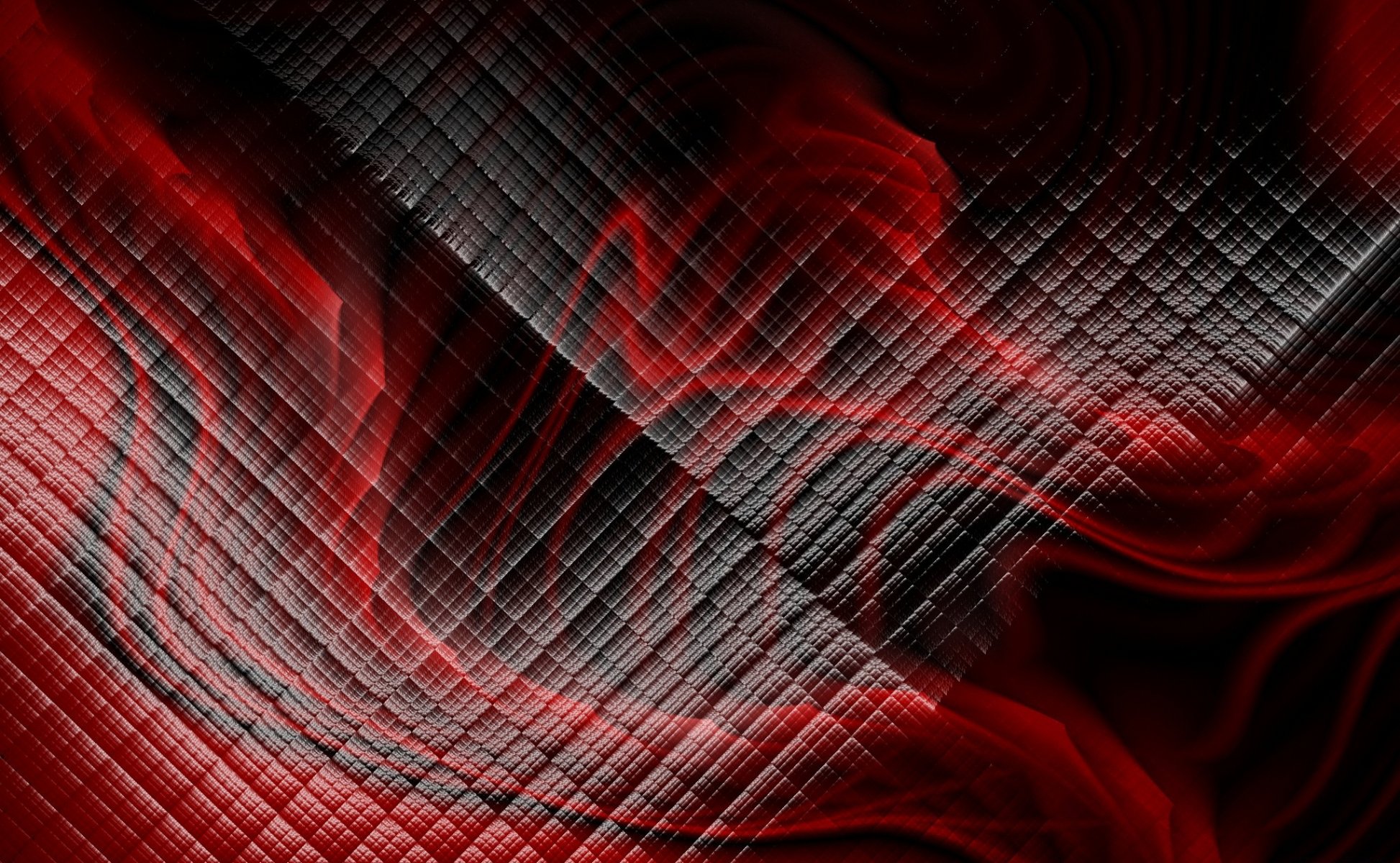 red and black colors different bends and shapes abstract