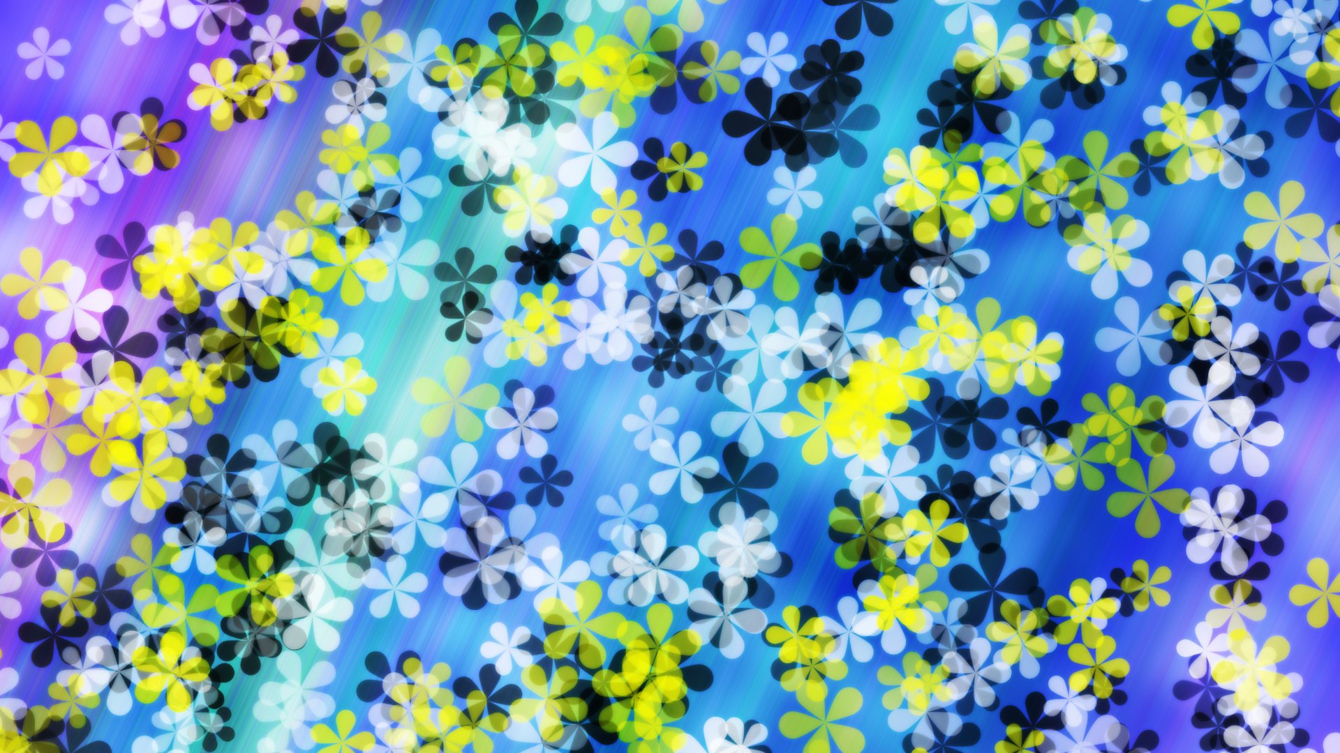 abstractions fleurs blanc jaune