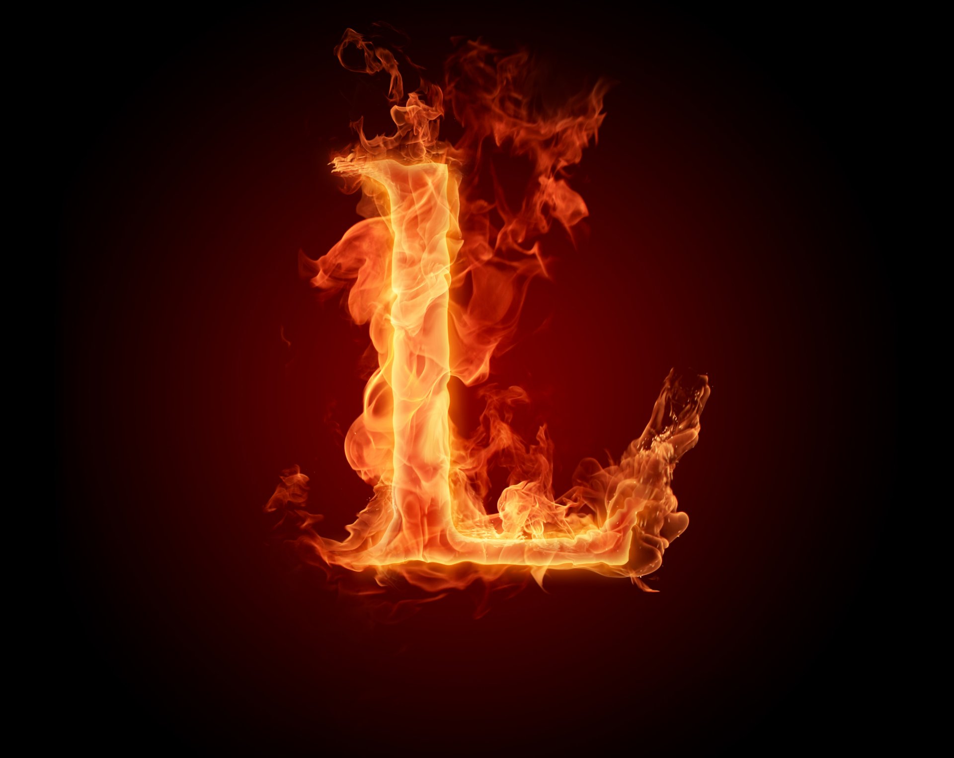 l lettera fiamma lettera fuoco alfabeto