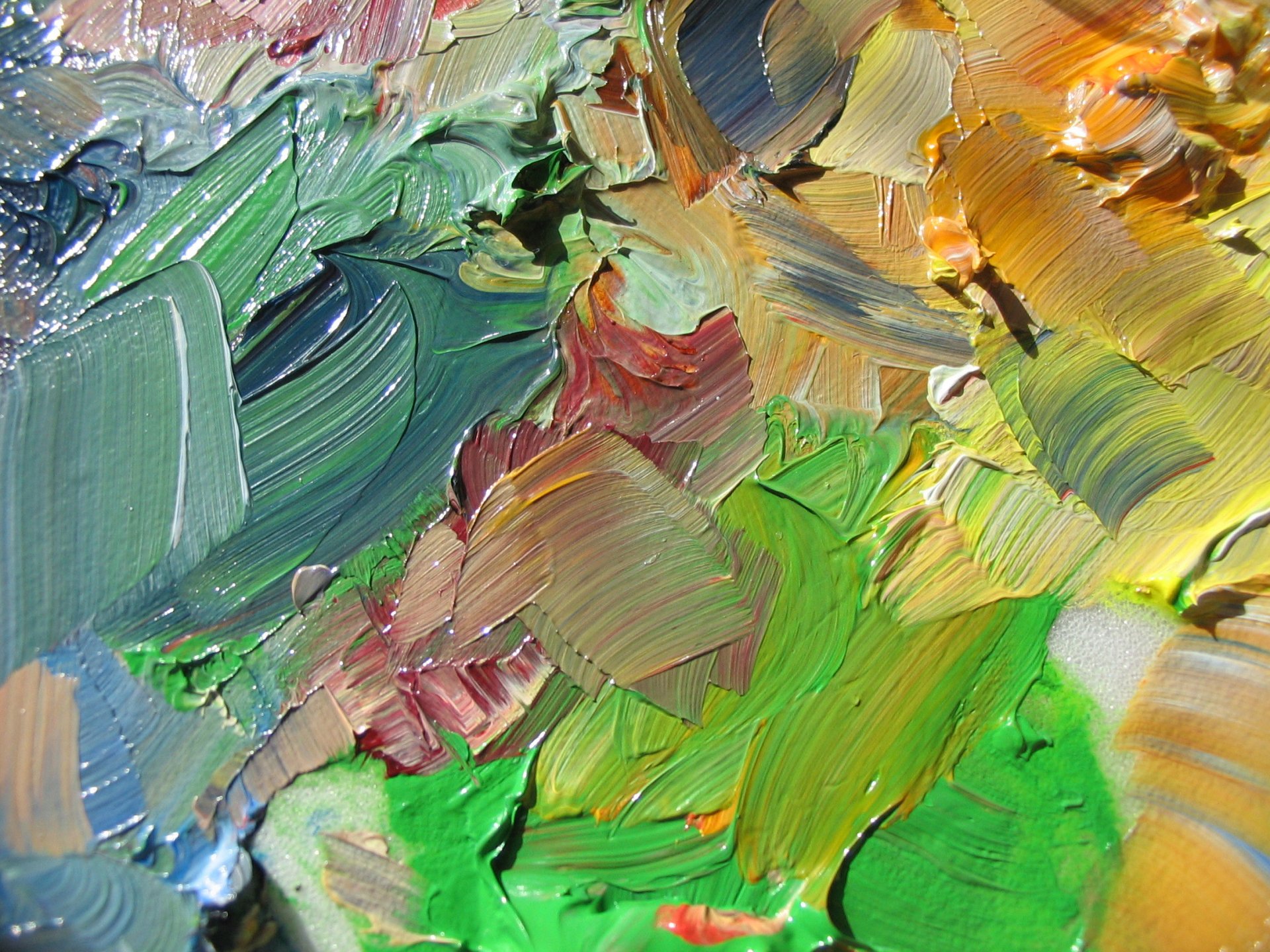 toile peinture coups de pinceau abstraction