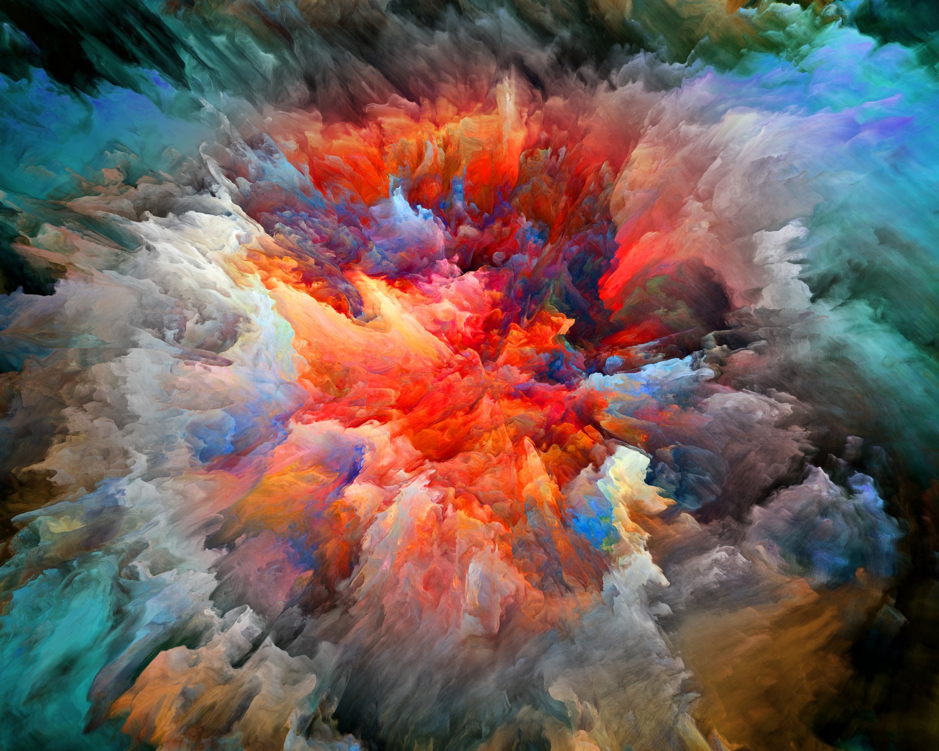 explosion luminosité peintures abstraction fumée