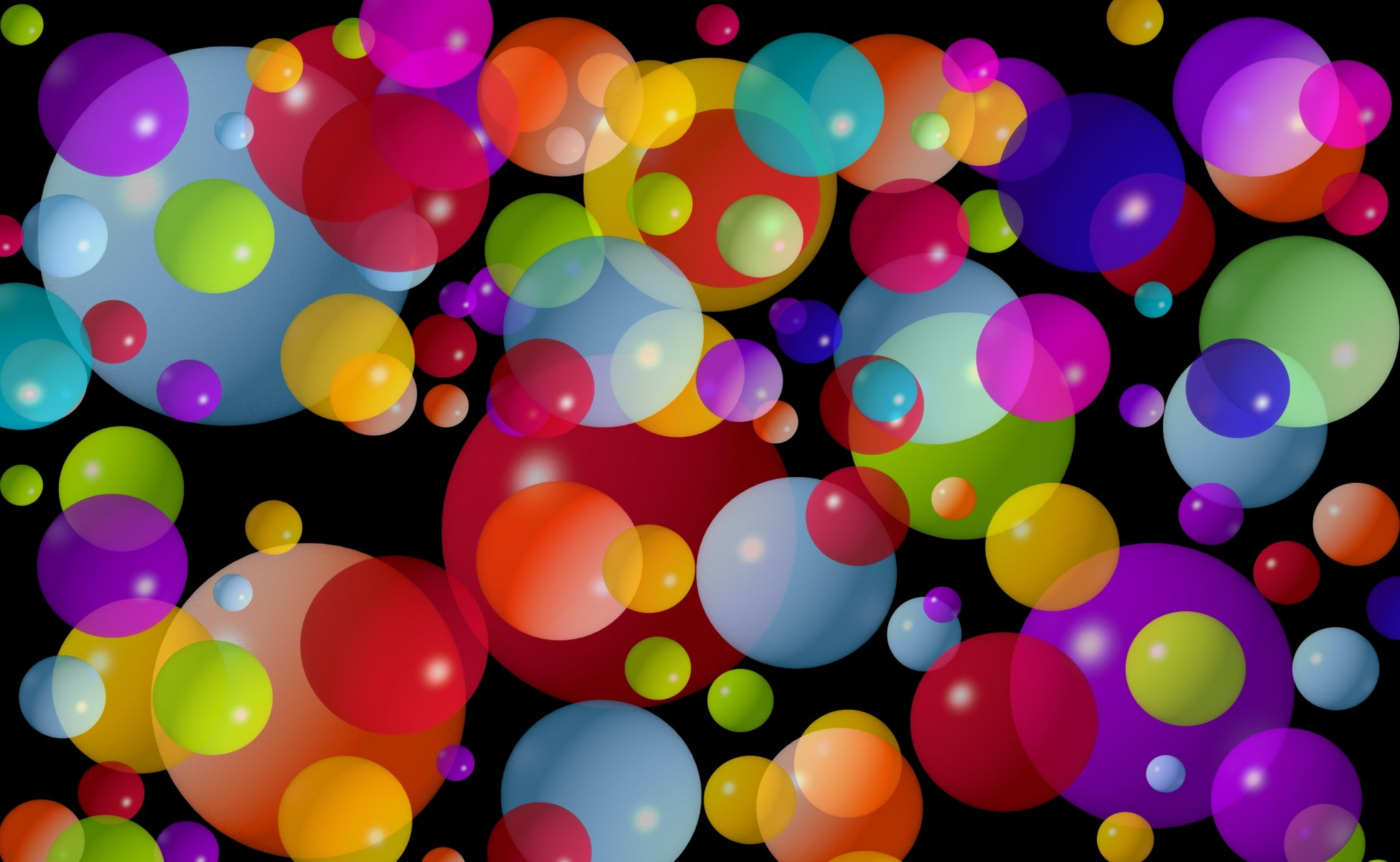 cercles boules grand moyen petit multicolore