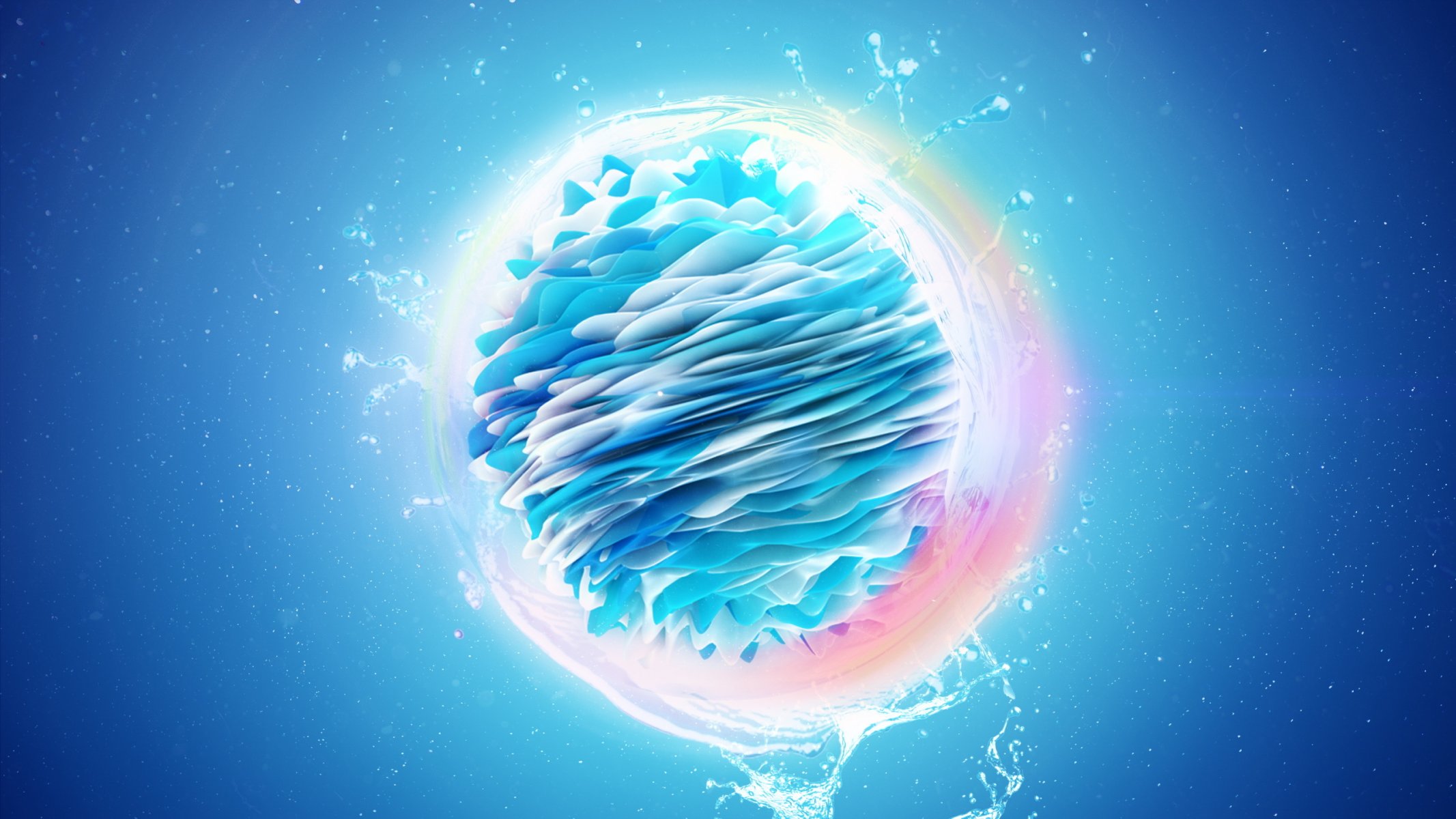 ballon wasser spritzer abstraktion render hq hintergrundbilder