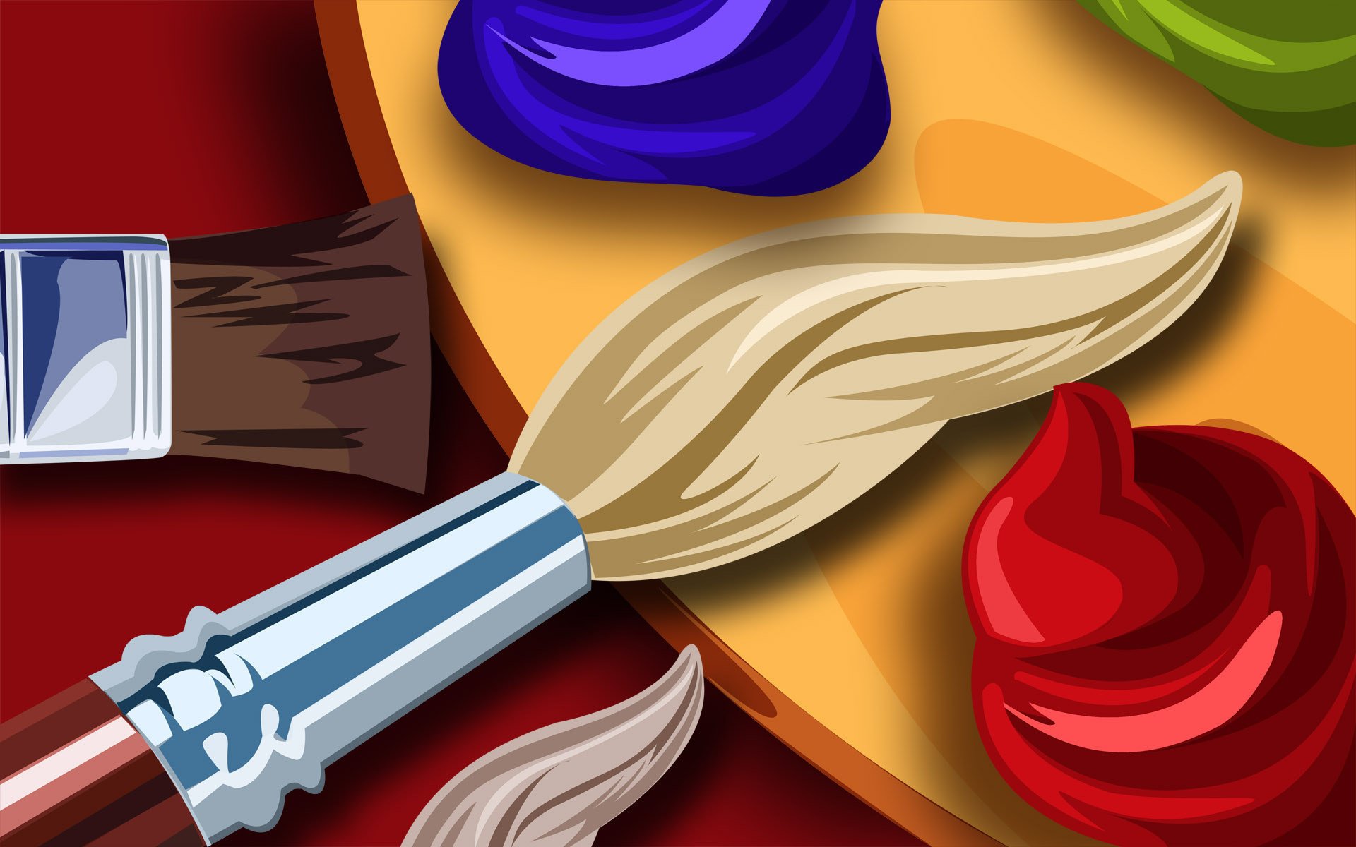brush paint painting art palette picture