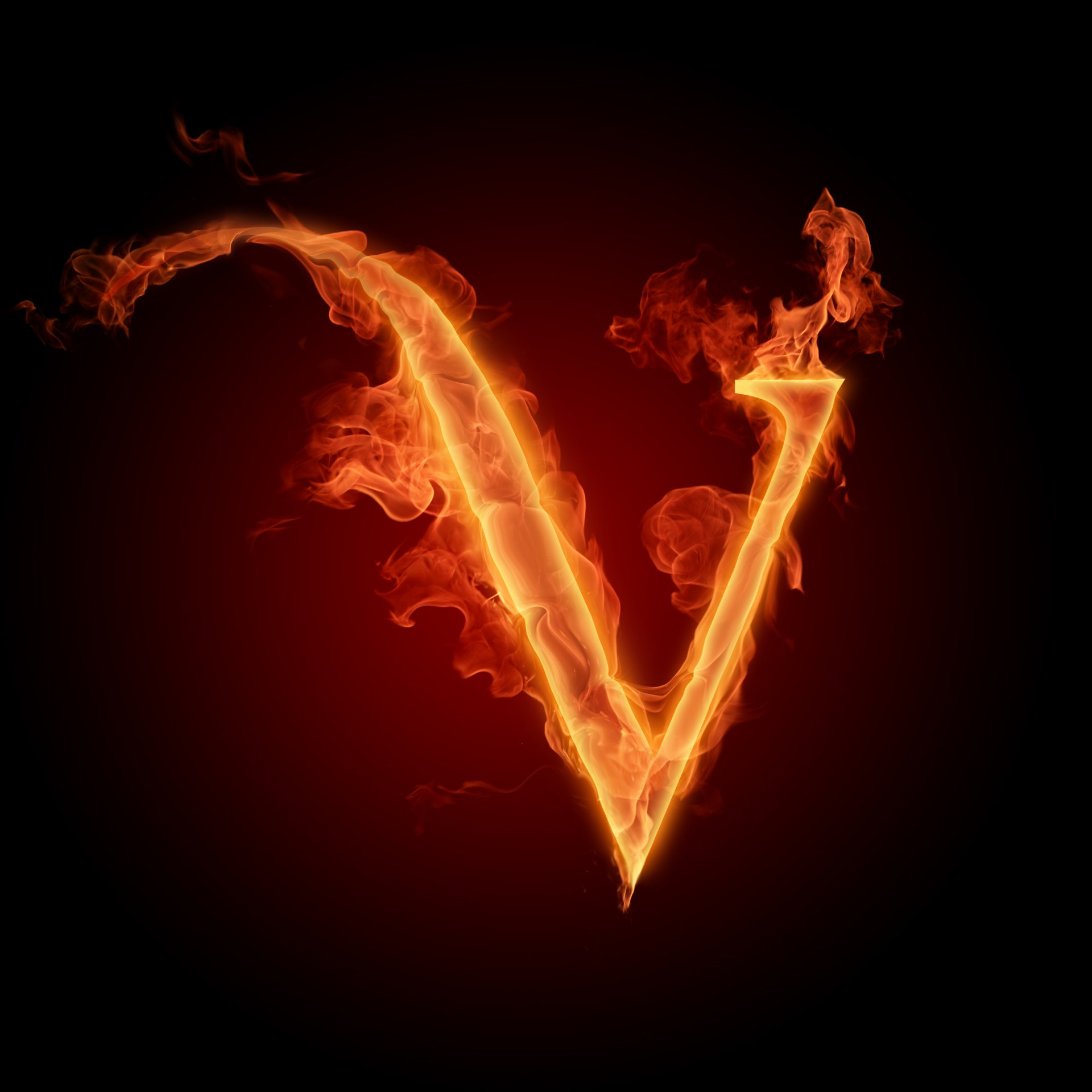 v fuego llama letra letra alfabeto latín