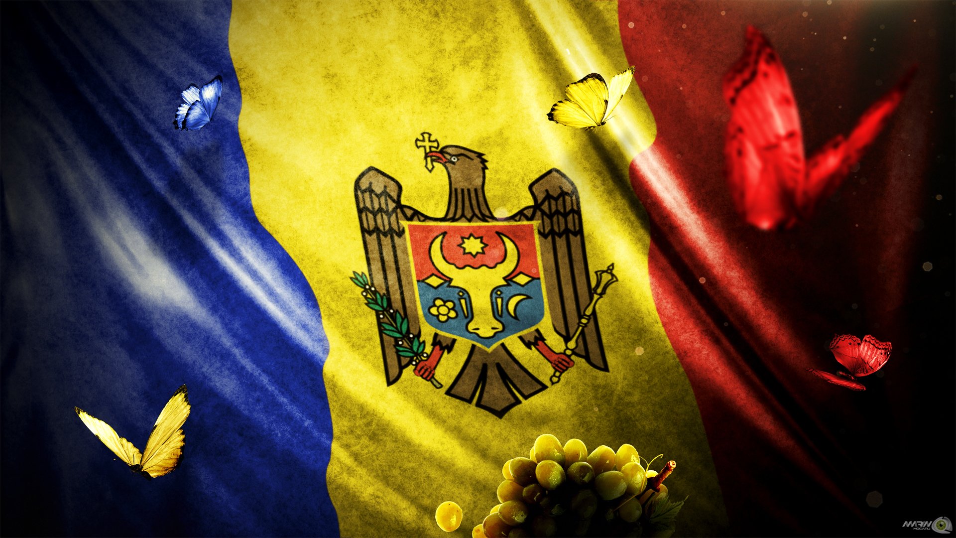 moldavie md marin mokanu conception drapeau rouge bleu jaune