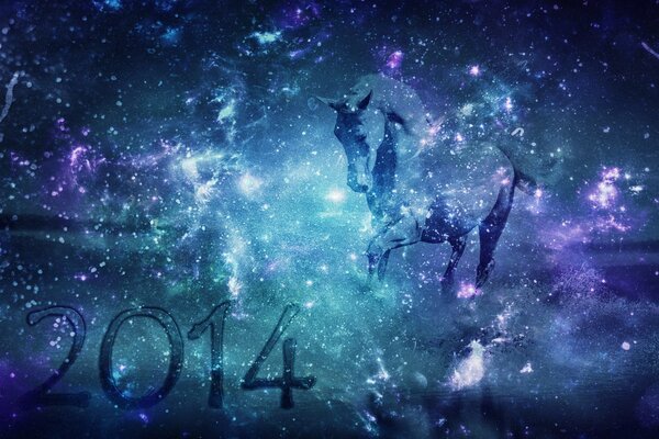 New Year cosmos horse