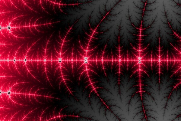 Fondo abstracto con líneas divergentes rojas