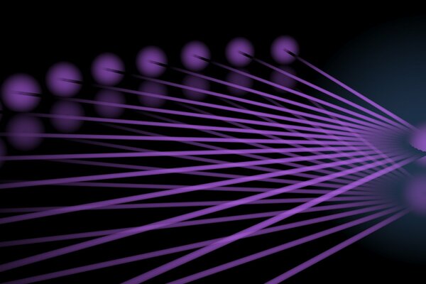 Linee che si riflettono sul pavimento di una tonalità viola