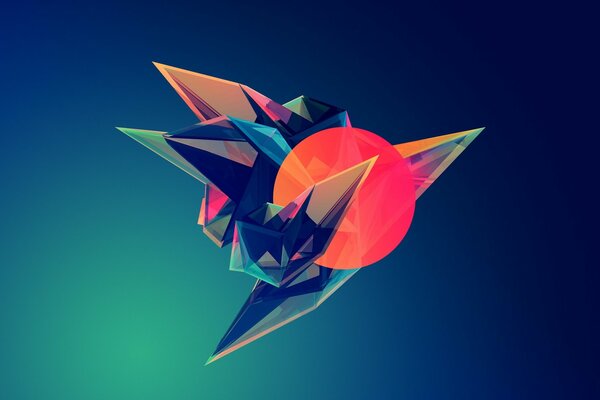 Forma geometrica di diversi colori