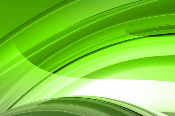 Linee e archi di luce verde